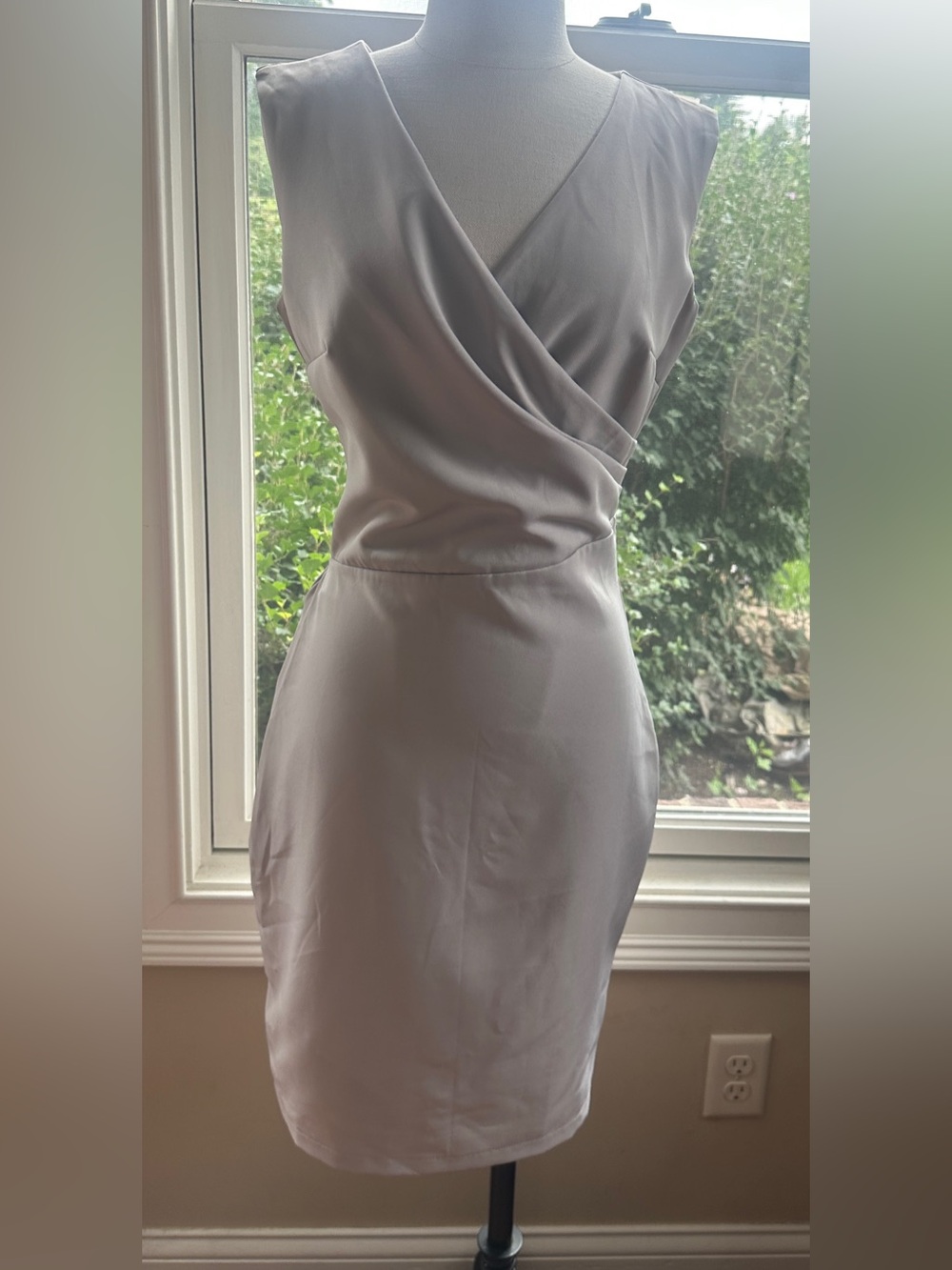 Alexia Admor Kylie Faux Wrap Dress in Slate, Size 4